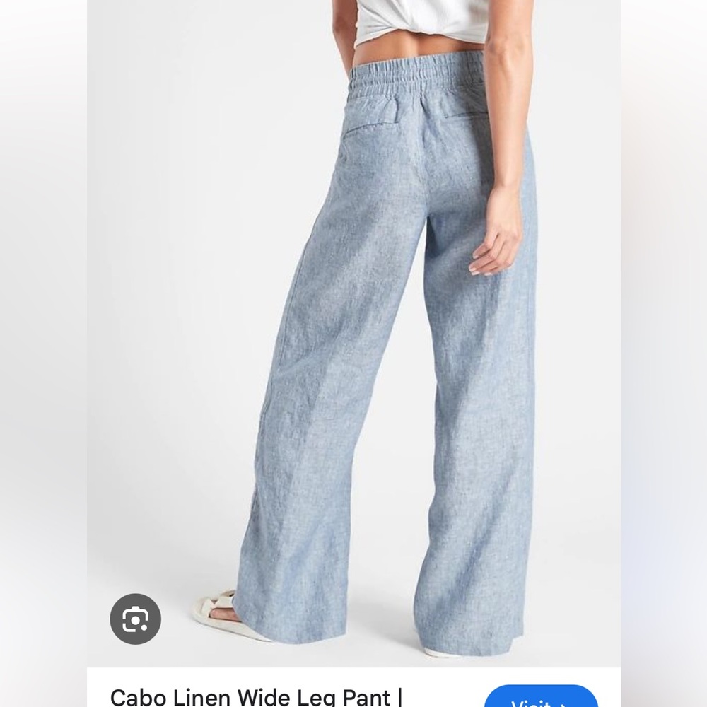 Athleta Cabo Linen Wide leg sz 10 - Picture 6 of 14